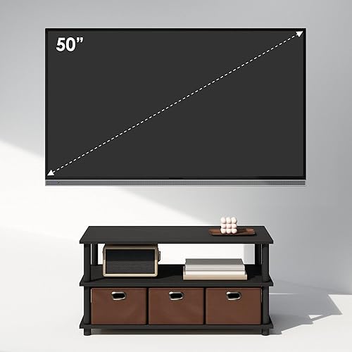 Miniatura 8 de Furinno Turn-N-Tube - Zapatero multiusos, compacto, abierto, organizador de zapatos con cajones de contenedor, roble negromarrón