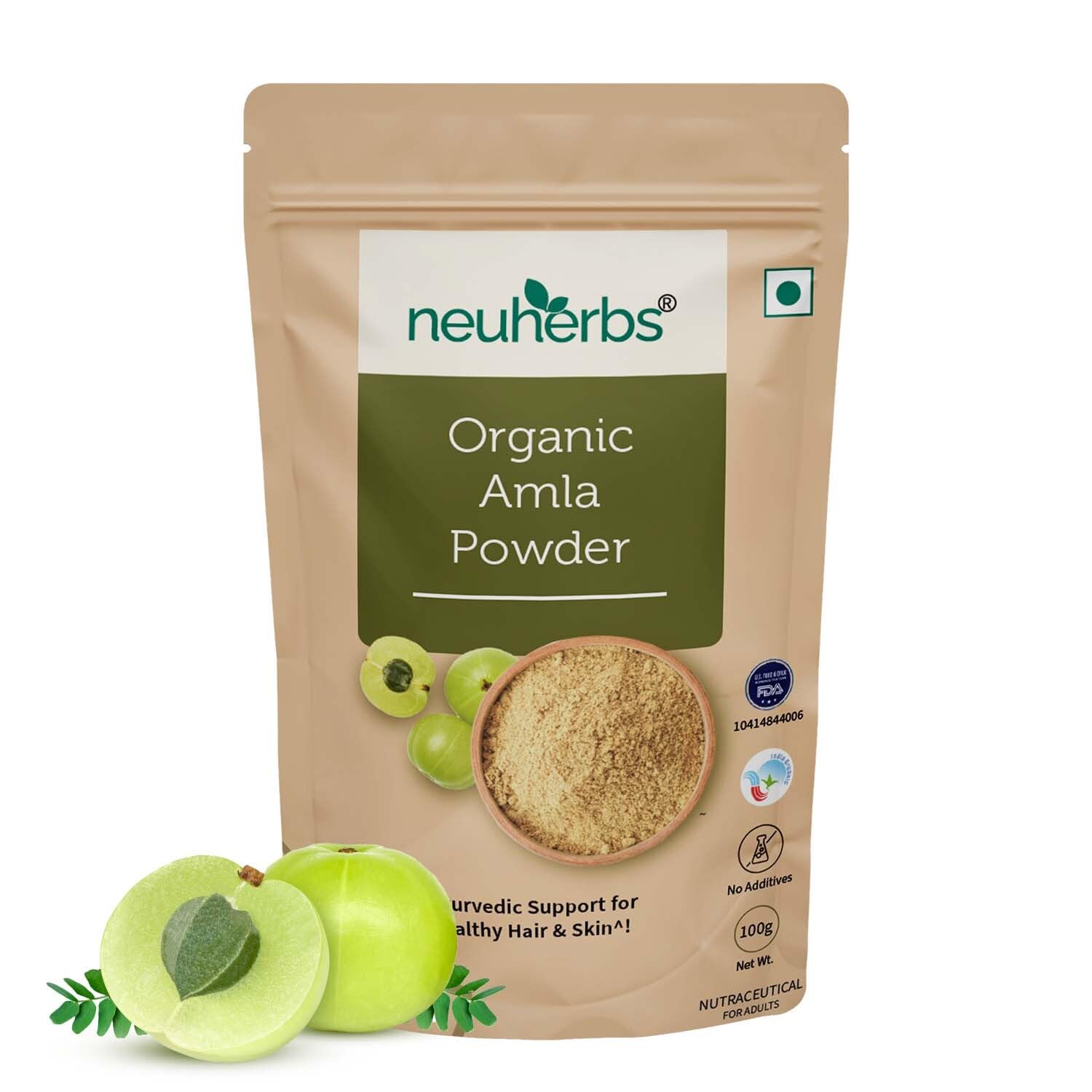 Neuherbs Organic Amla Powder for Hair Growth | Ayurvedic Support for Healthy Hair | Herbal Supplement | Rich In Antioxidants | High Concentration Of Vitamin C - (100g) (B0BF9P2J6X) Amazon Price History, Amazon Price Tracker