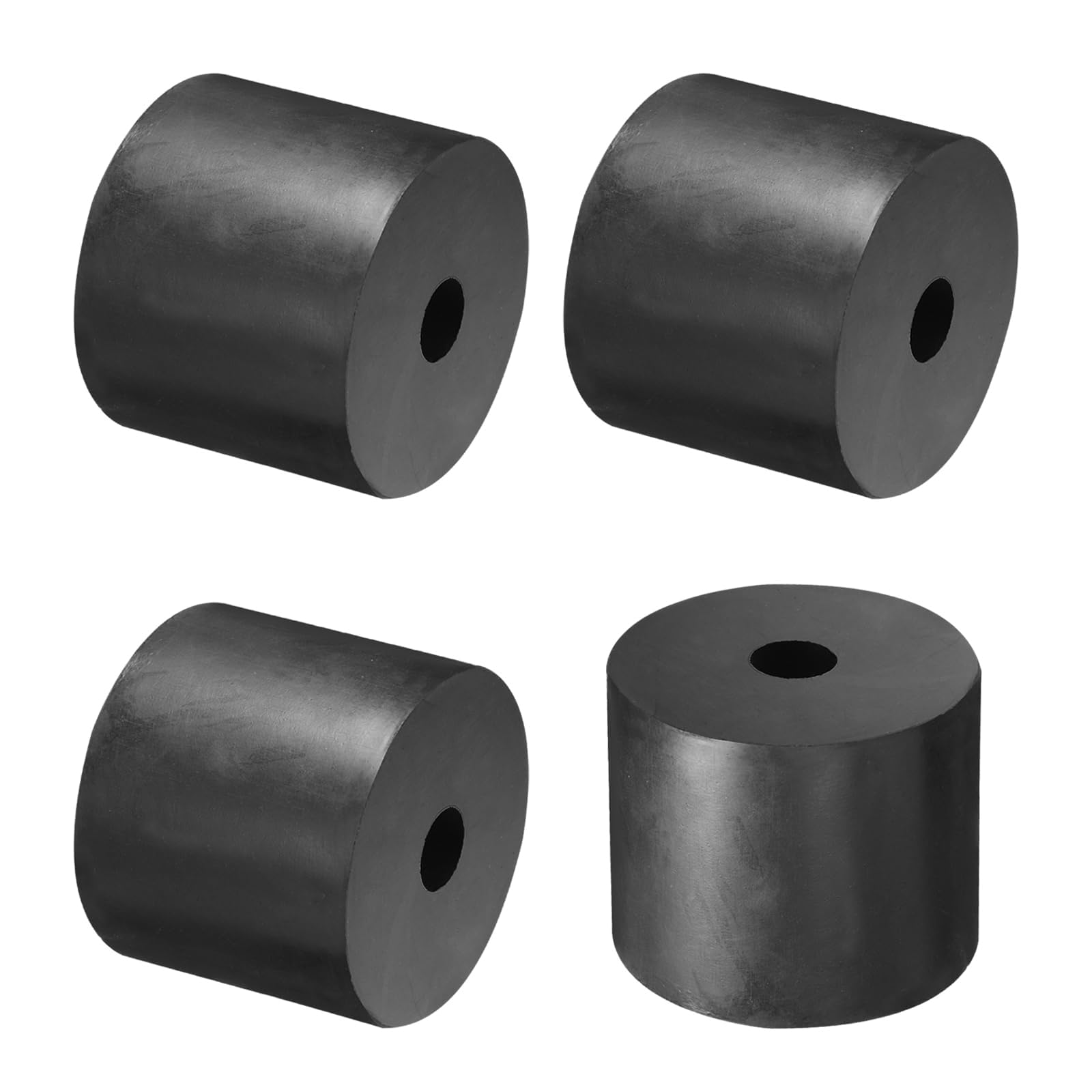 TA-VIGOR 4Pcs Rubber Spacers 50 mm OD 12 mm ID 40 mm Height – Round Anti-Vibration Rubber Bushings, Thick Isolation Washers and Damping Pads for Furniture and Industrial Equipment