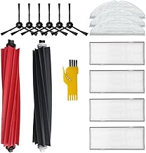 Accessories for Robot Vacuum Cleaner roborock S8 S8+ Spare Parts 15 Packs 1 Set of Main Brushes & 4 Filters & 6 Side Brushes & 3 Mop Cloths
