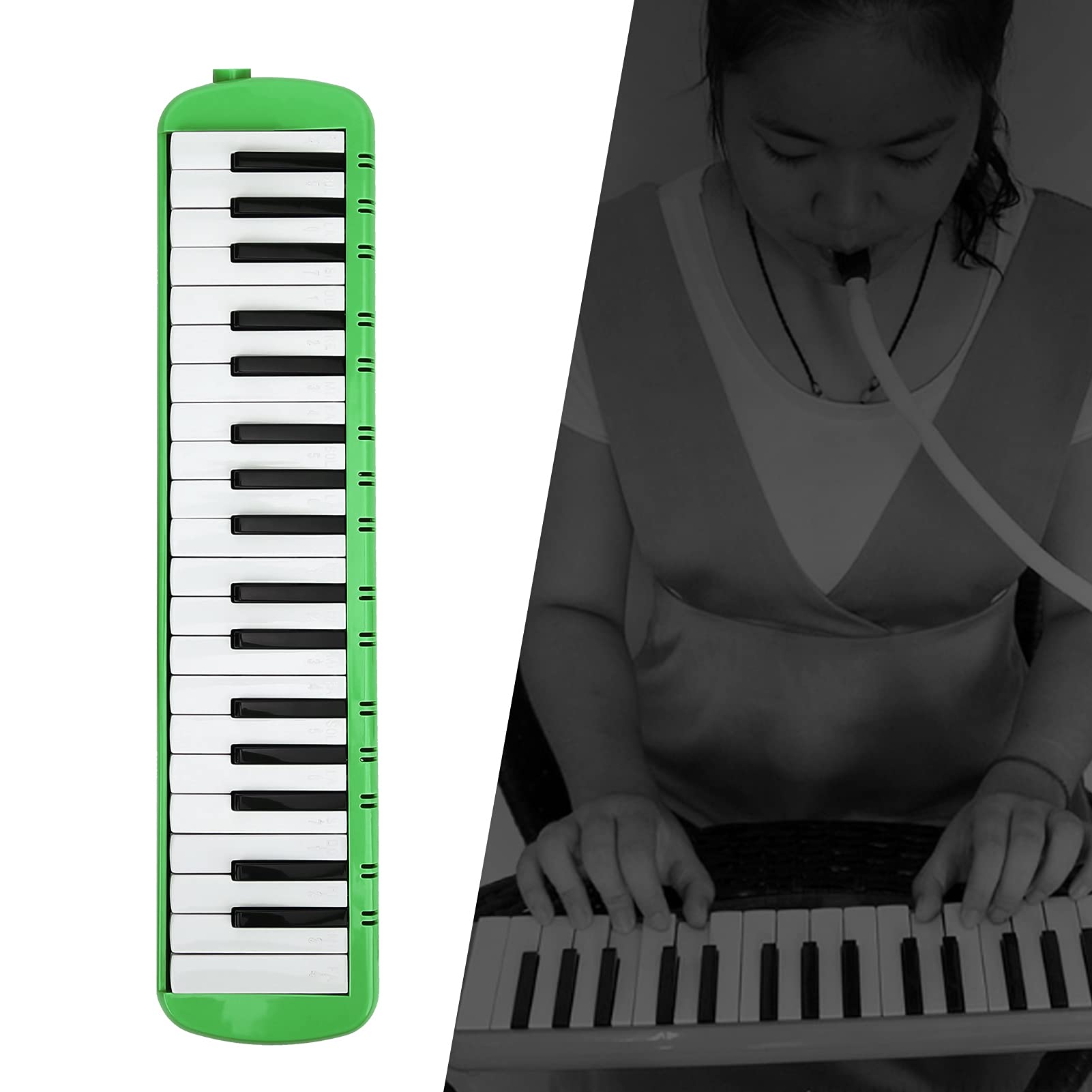 37 Keys Melodica Portable Melodica, Melodica Blowpipe Kit for Mouthpiece Blowpipe Storage Bag Melodicas for Beginner Professional Training Folk & World Scores, Songbooks & Lyrics