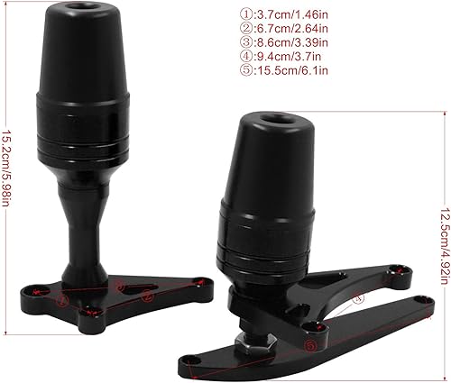 Miniatura 7 de Worldmotop - Deslizadores de bastidor de motor para Ducati Panigale V2 Panigale V2S 2019 2020 2021 (rojo)