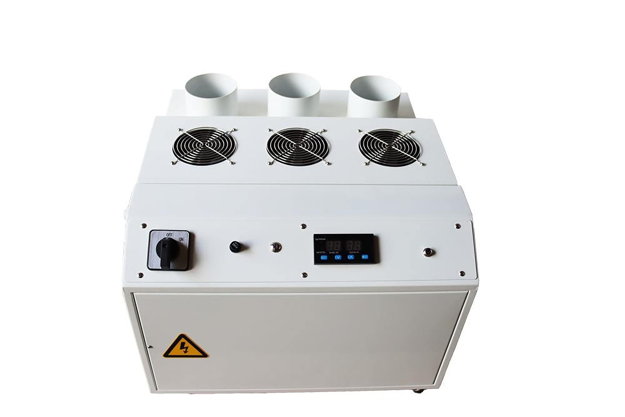 TECHTONGDA Commercial Ultrasonic Humidifier 24KG h Mist Fog Cool Maker Portable for Large Room Greenhouse Facility Warehouse Up