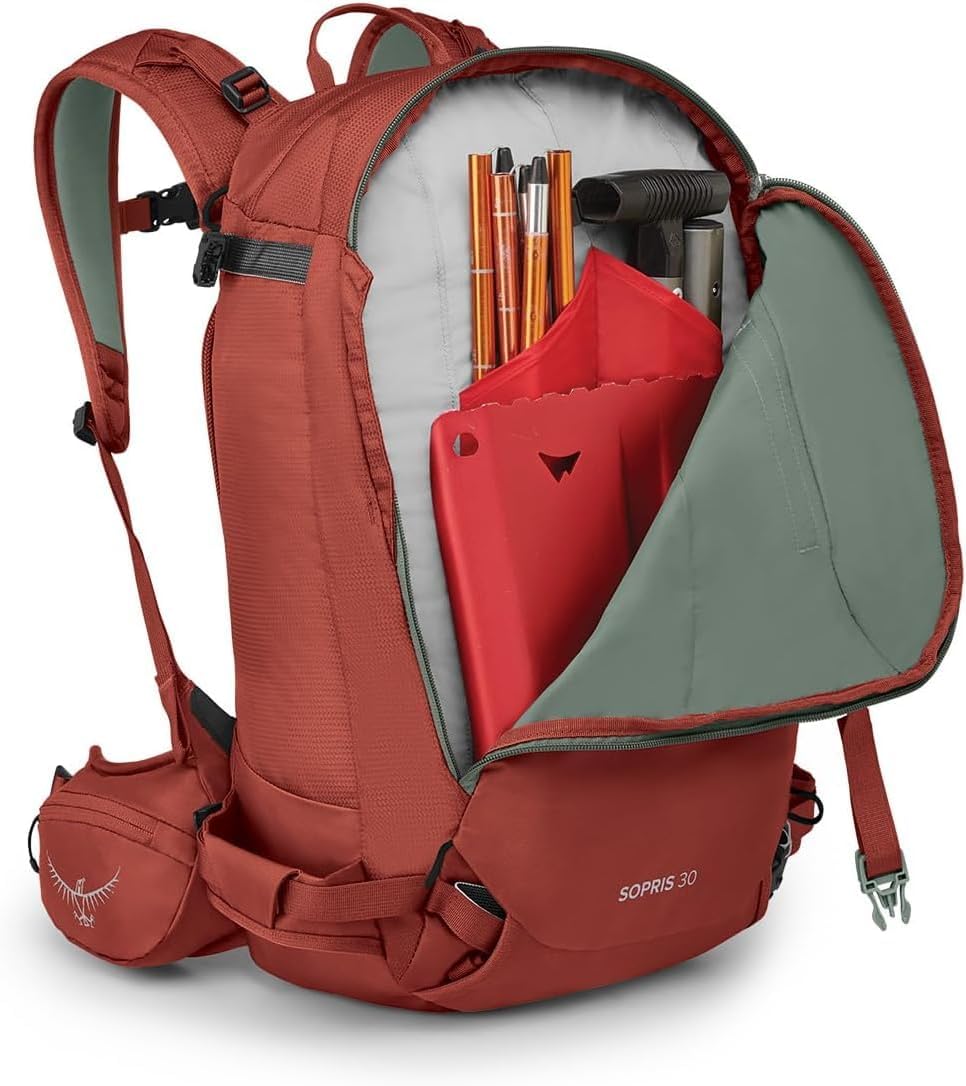 Osprey Sopris 30L Ski and Snowboard Backpack, Emberglow Orange