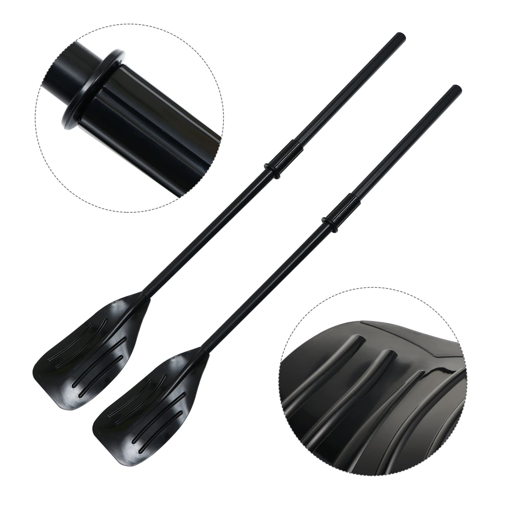 Didiseaon Accessori per Pagaia Kayak Staccabile Set 2 Pezzi PVC Nero | Compatto e Portatile, Tecnologia Professionale, Struttura Resistente, per Uso su Barca e Canoa