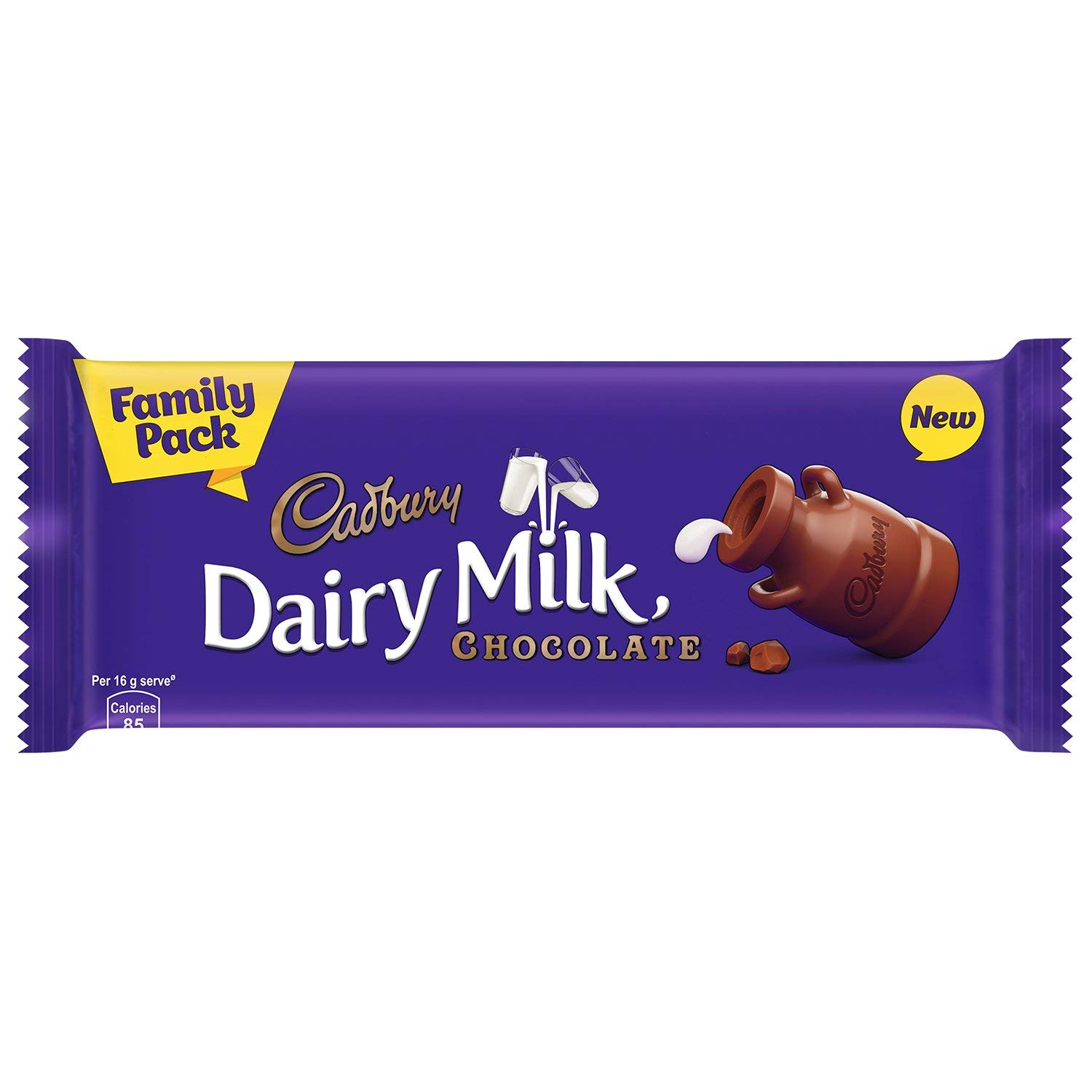 Cadbury Dairy Milk Chocolate Bar, 130 gm Family Pack - (Pack of 5)