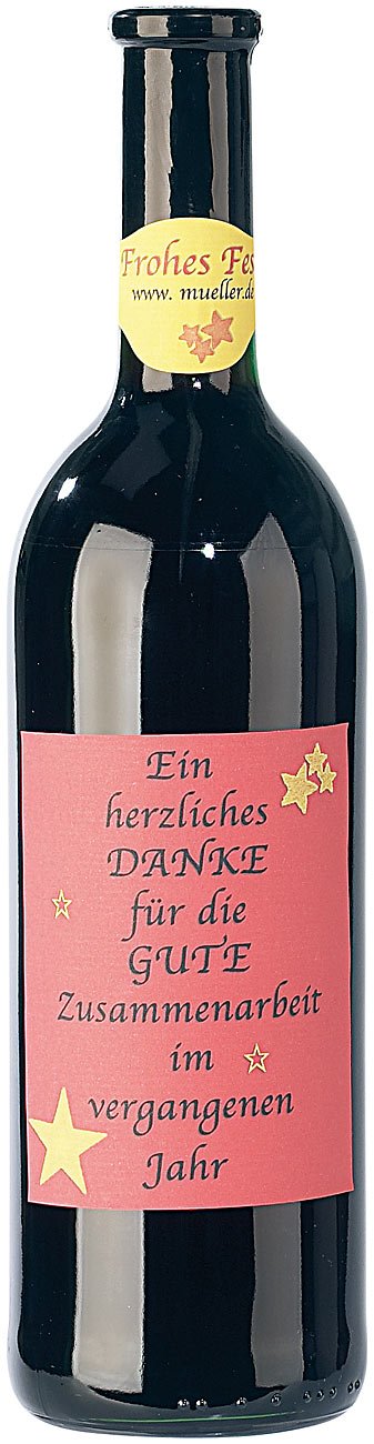 Your Design 128 Flaschenetiketten mit Banderolen