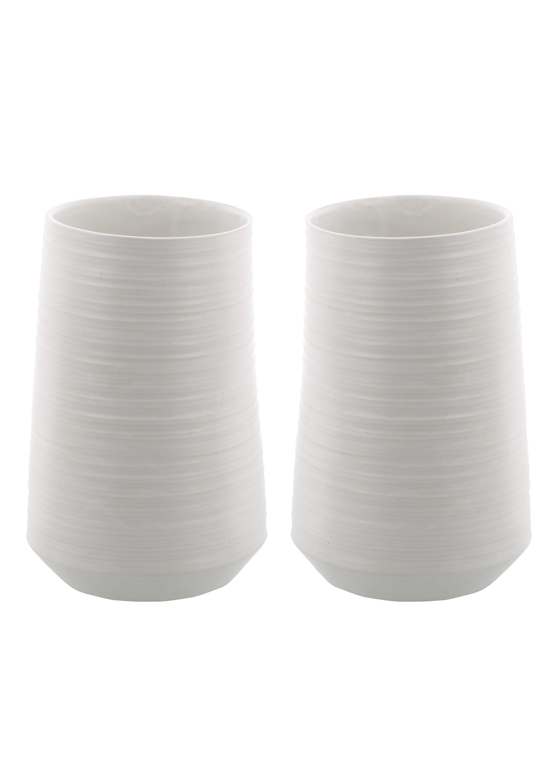 CosmoLiving by Cosmopolitan Wazon, porcelana, 12,7 cm x 12,7 cm x 23 cm