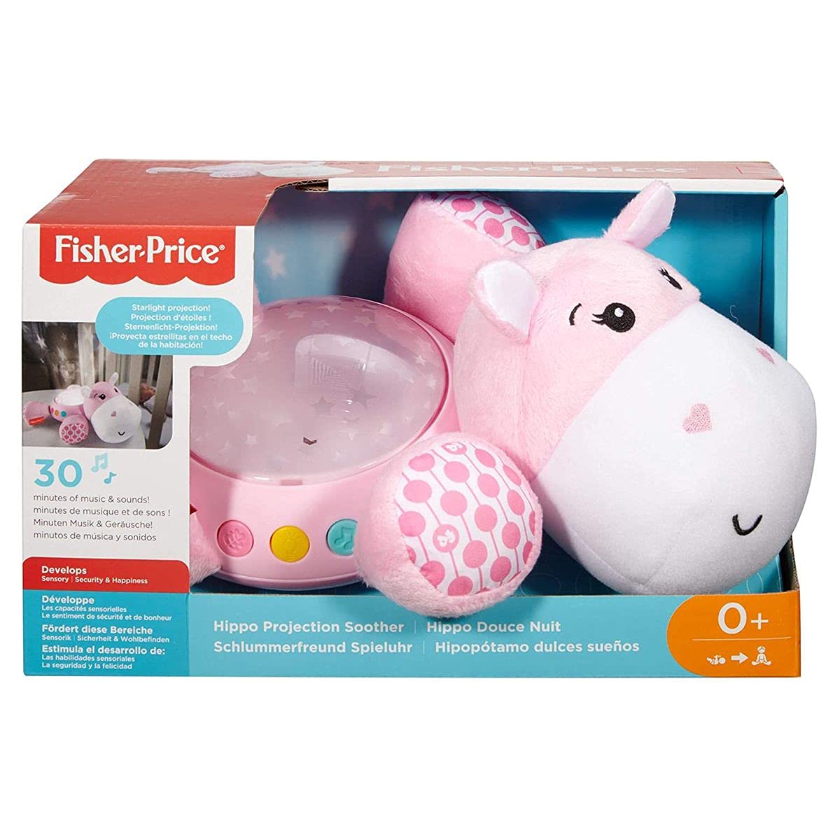 Fisher-Price Hippo Soother, Pink