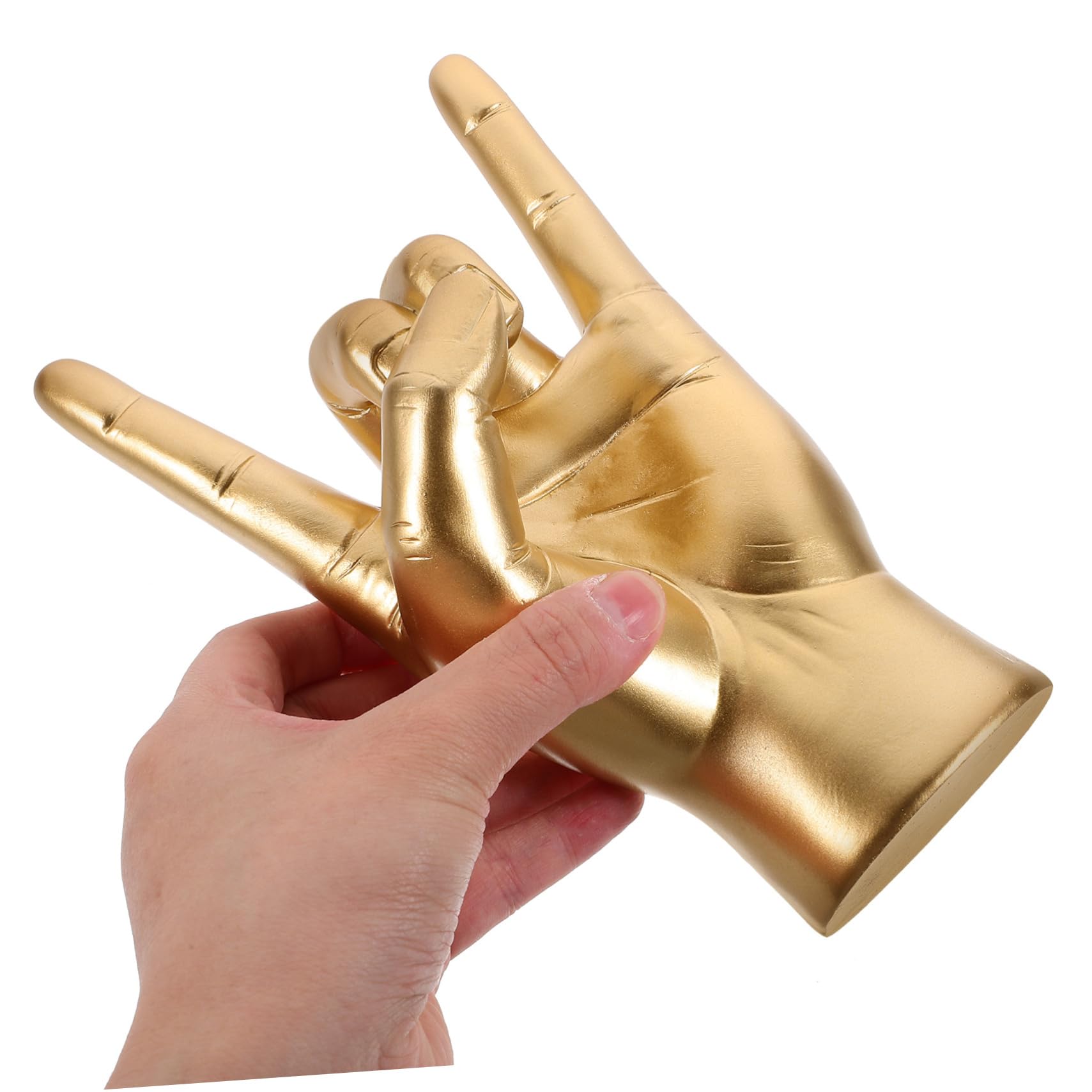 Alipis 2 Pz Modello Di Gesto Di Musica Rock Statua Decorare Arredamento Decorazioni Per La Casa Scultura in Stile Nordico Ornamento Per Il Gesto Della Roccia Domestica Resina