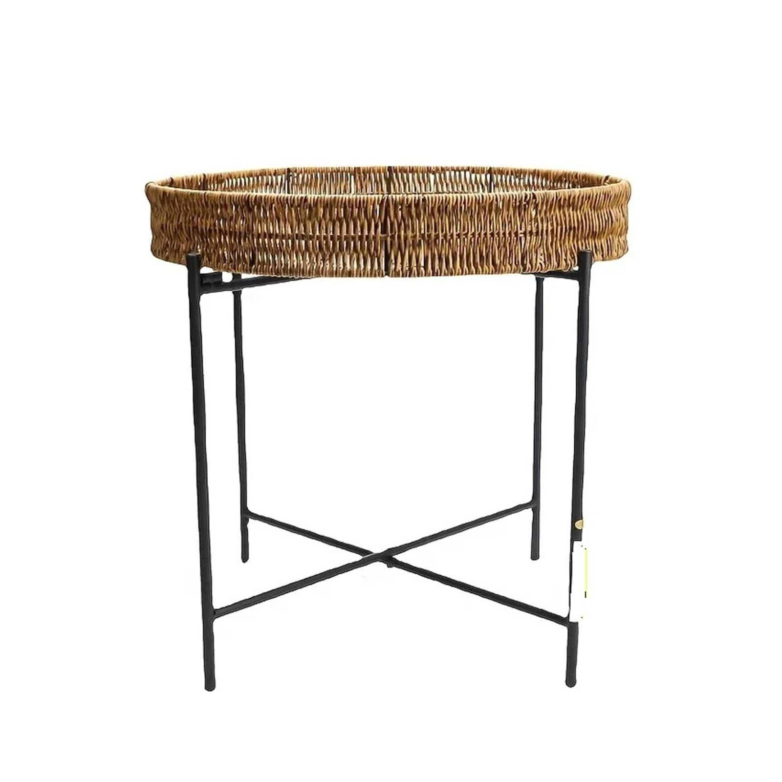 Table d'appoint en rotin pour café d'extérieur sur votre balcon