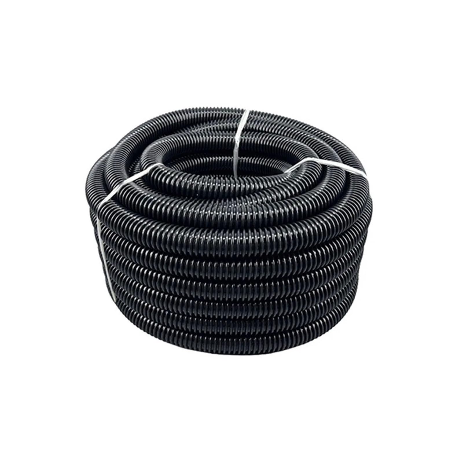 EEZII 3 Meters/5m Vacuum Cleaner Hose Inner Diameter 32mm Vacuum Cleaner Hose Threaded EVA Corrugated Hose(Black-3m)