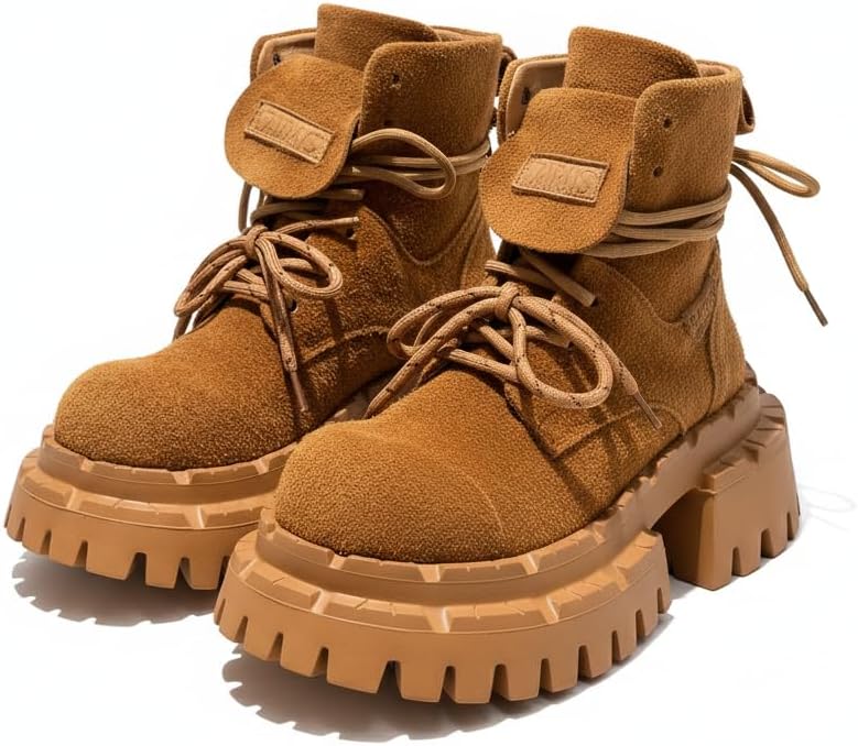 Rugged Women’s Hiking Boots - Chunky Platform Design