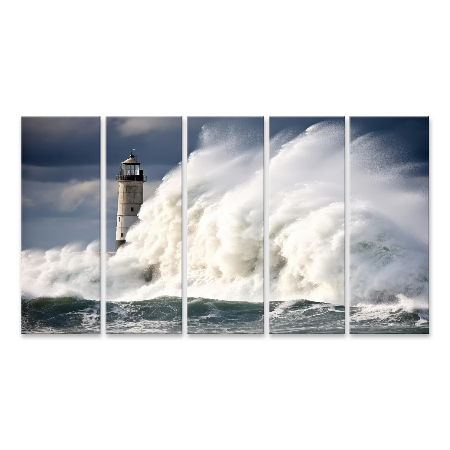 Tableau sur toile vagues massives pour créer une ambiance marine salon