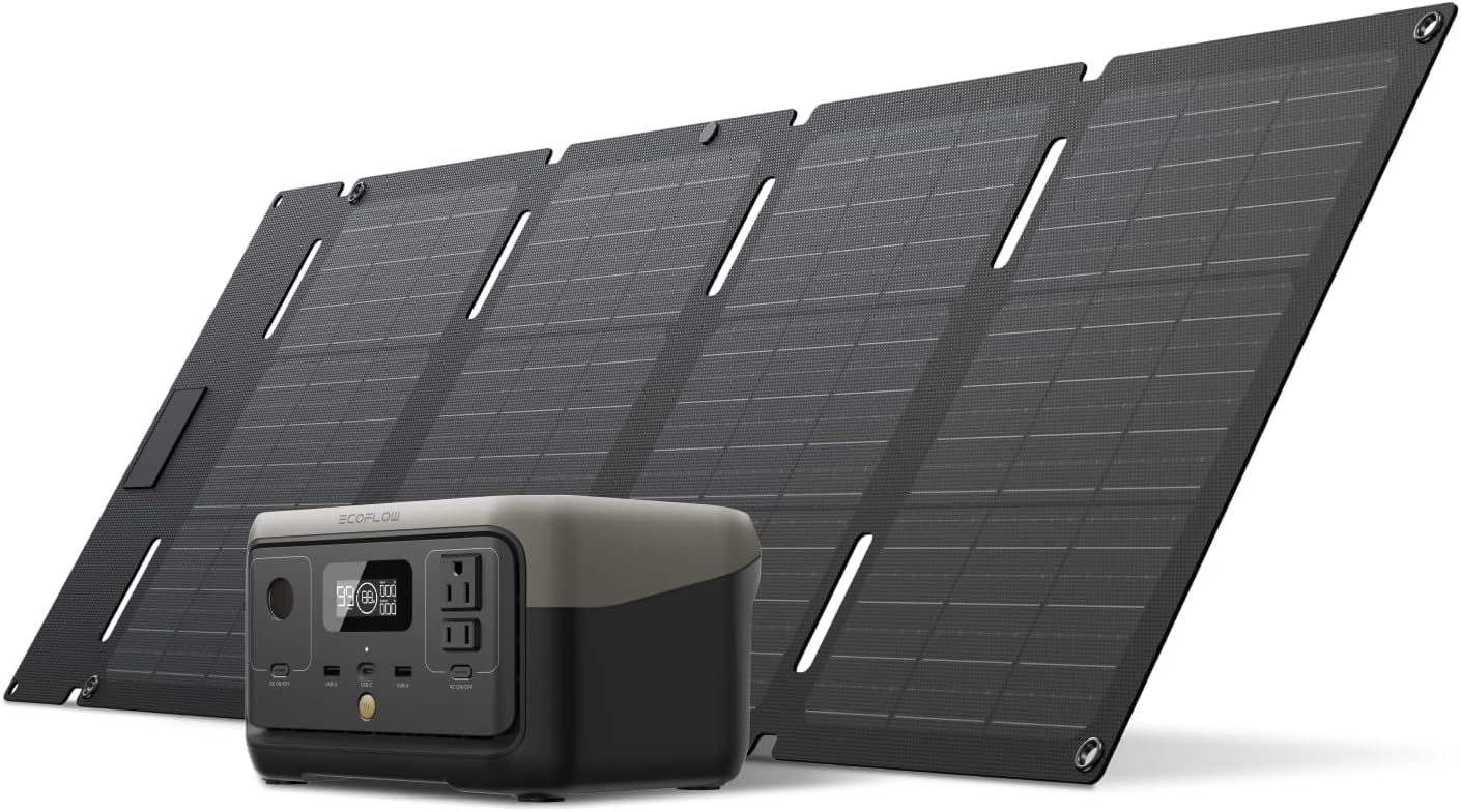 Amazon.co.jp: EcoFlow RIVER 2 ポータブル電源 +45W ソーラーパネル 2