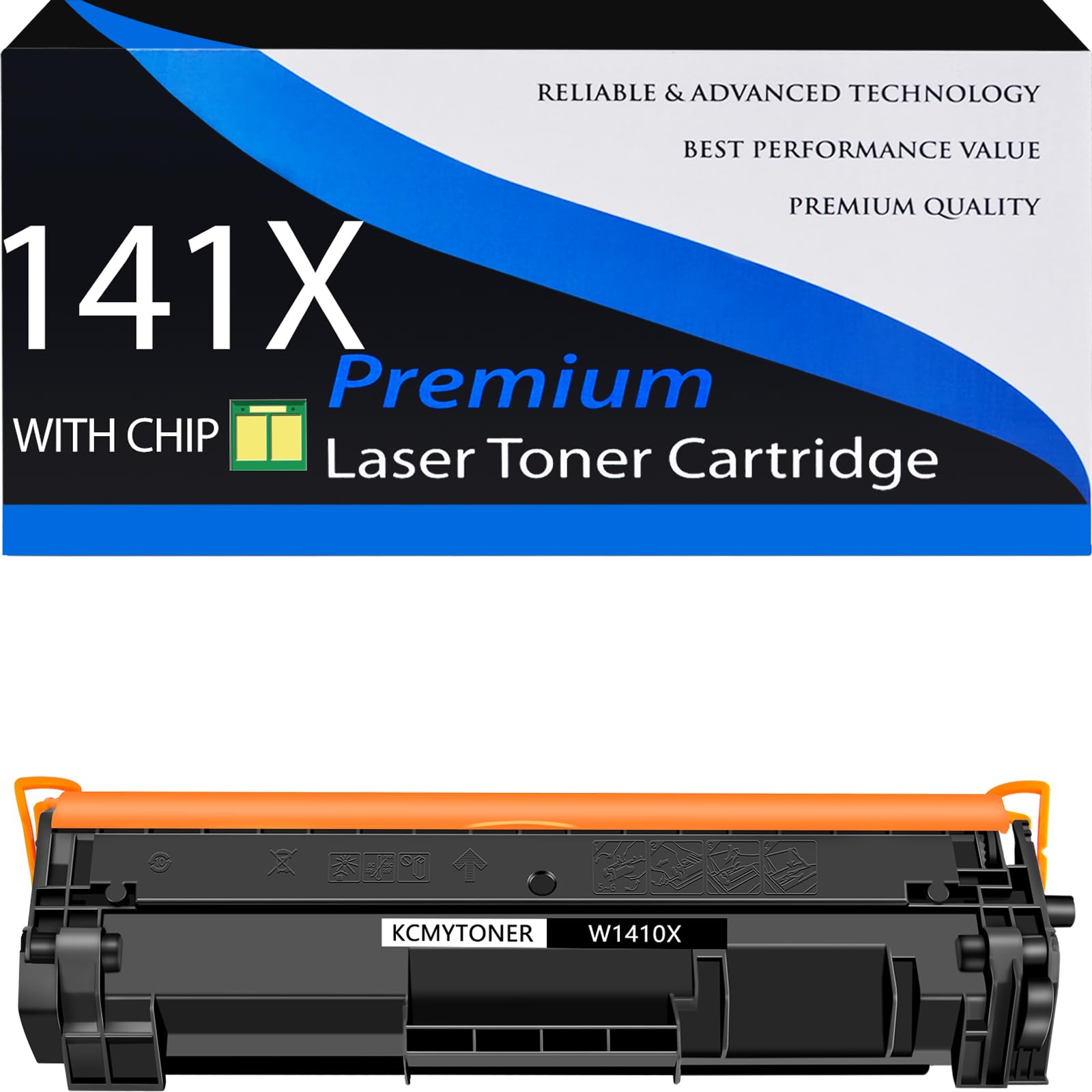 KCMYTONER W1410X Compatible for HP 141X Toner Cartridge Black for LaserJet Pro M110w MFP M140w M139w(1 Pack NOT USE with M139we, M140we, M110we)