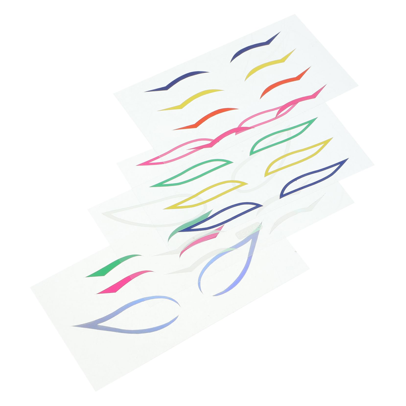 Healeved 20sätze Farbige Eyeliner Sticker Kreative Und Tragbare Augen-make-up Aufkleber Für Festivals Cosplay Und Alltag Einfach Anzuwenden Entfernen Für Augenformen