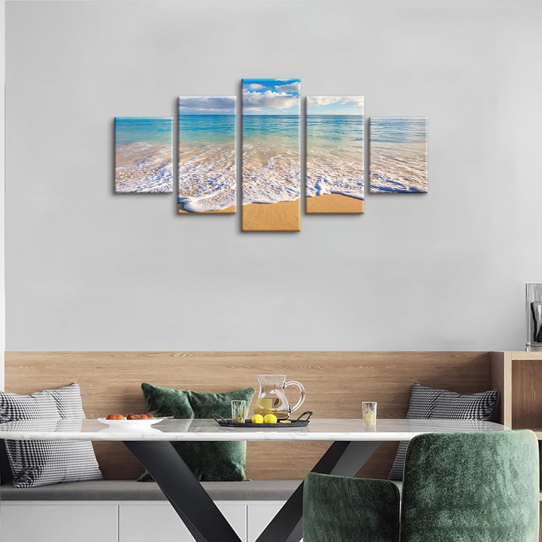 海景色 アートパネル 5枚セット キャンバス絵画 モダンインテリア 壁掛け Amazon.co.jp: アートパネル 海 5パネルセット キャンバス絵画