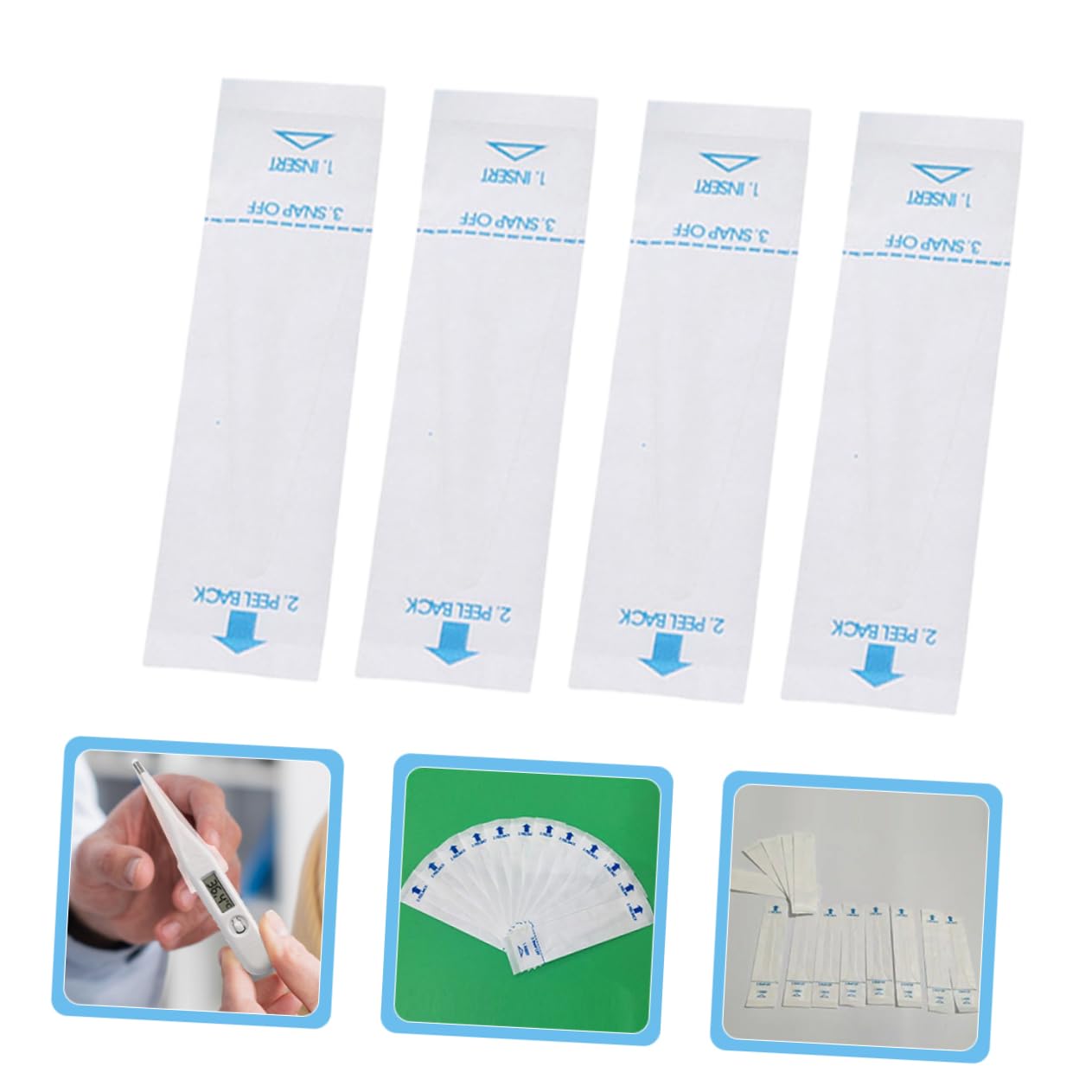GLEAVI 100pcs Thermometer Covers for Accurate Temperature Measurement Probe Sleeves for Pets and Newborns Easy to Use and Reliable Protection