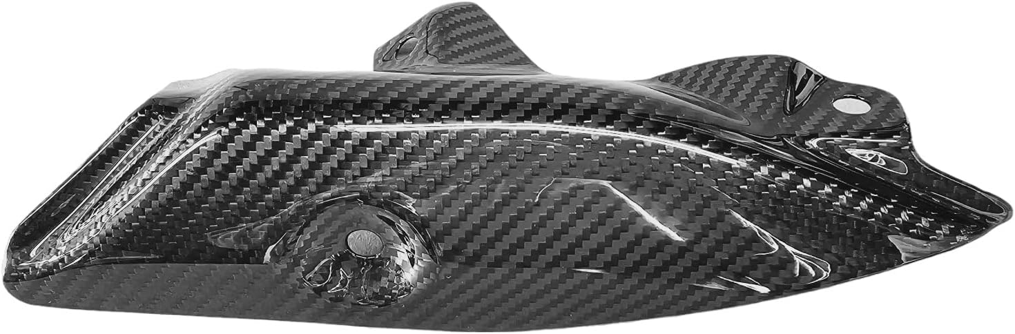 Replacement for Exhaust Heat Shield, Kawasaki ZX10R (2016-2017), Carbon Fiber, 2x2 Twill Weave