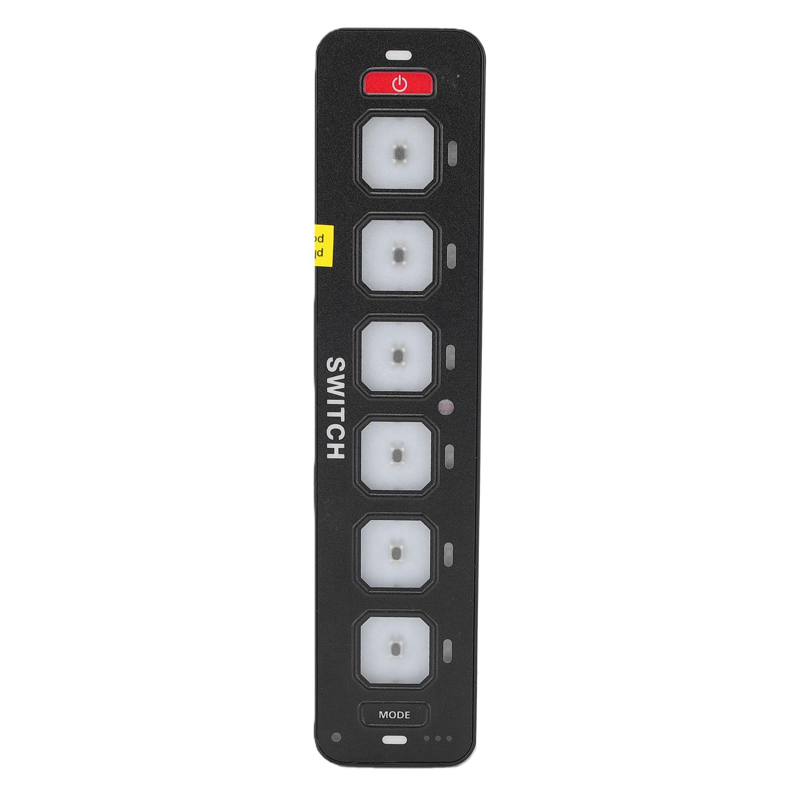 Yctze Panel Przełączników 6-krotnych, Podświetlenie RGB z 4 Trybami Oświetlenia i automatyczną jasnością, dla Ciężarówek, łodzi, Pojazdów Terenowych ATV UTV SUV, Autobusów,
