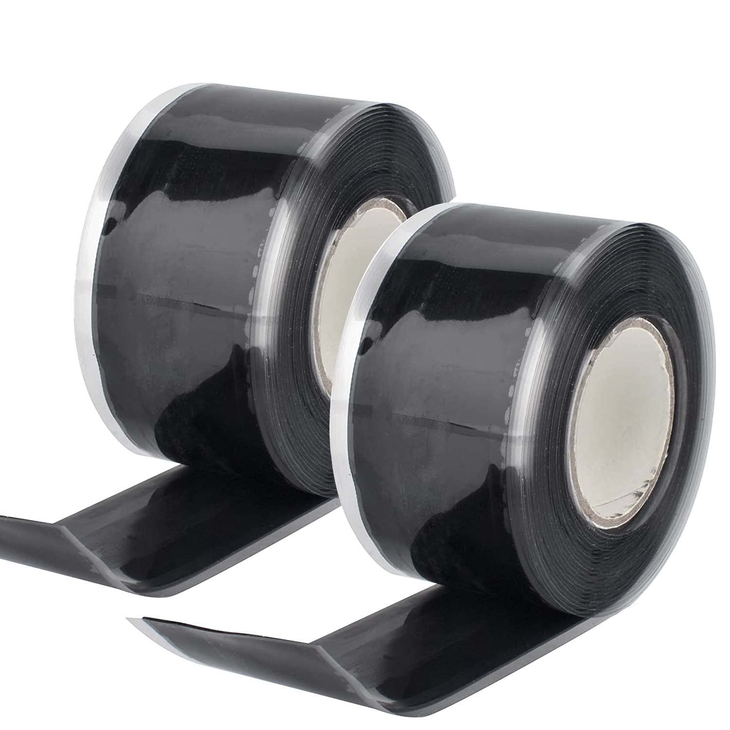 AccEncyc 2 Roll Self Fusing Silicone Repair Tape 1in x 10ft Black Self