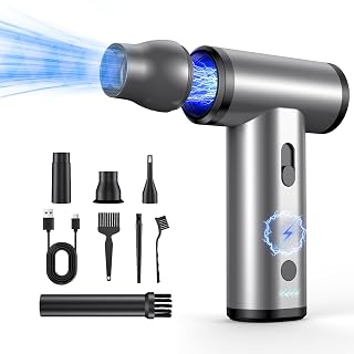 Compressed Air Duster, 300000RPM Air Duster Electric Cleaner for Keyboard, PC Deep Cleaning, Cordless Air Blaster, Replace Compressed Air Can-No Canned Air Duster,Rechargeable Air Blower - Amazon product rated Grade B