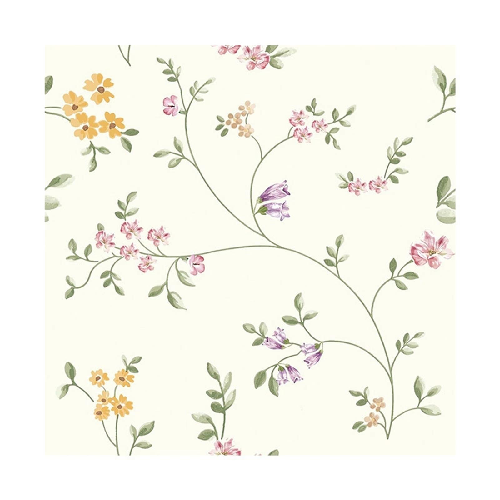 Zynqra H Floral Peel And Stick Wallpaper,Peel And Stick,Vinyl,For Bathroom Bedroom(,L300cm/118.1In*W44cm/17.3In)