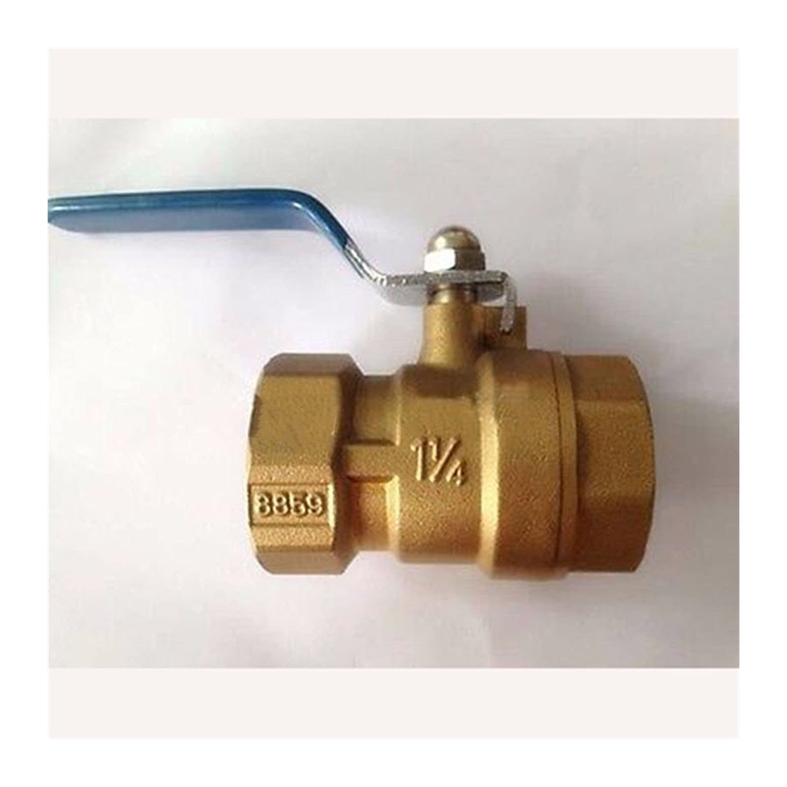 Vanne à sphère XU8859 en laiton robuste 1-1/2 pouce pour fluides et réseaux de gaz