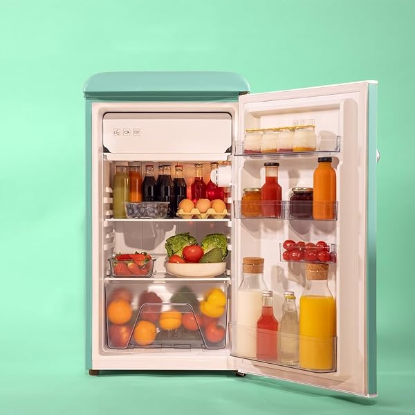 Cecotec Mini Frigo Retro Bolero Coolmarket TT Origin 103 Green E. Mini Réfrigérateur Vert, 89,3 cm de Haut et 48,7 cm de Large, 95L de Capacité et Classe Énergétique E - 3