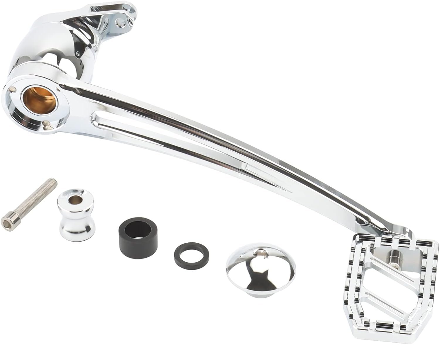 Motorcycle Riot Brake Arm Lever with Peg Pedal for Harley Touring Road King Road Glide Street Glide Electra Glide Trike 2014-later (Black)