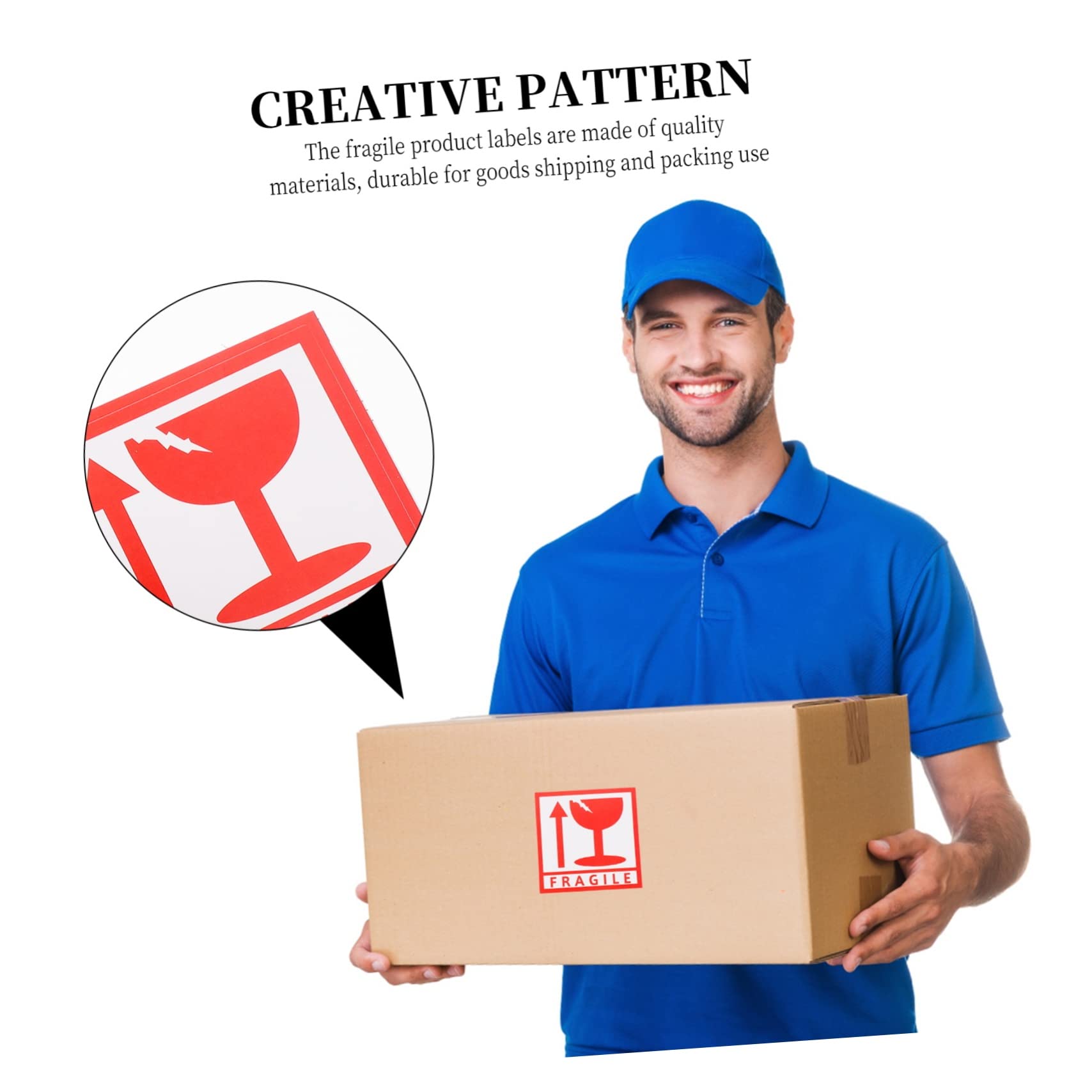 Hemobllo 1000 Autocollants Fragile en Cuivre pour Emballage, Étiquettes Légères à Manipuler avec Précaution, Autocollants D'avertissement pour Cartons de Transport