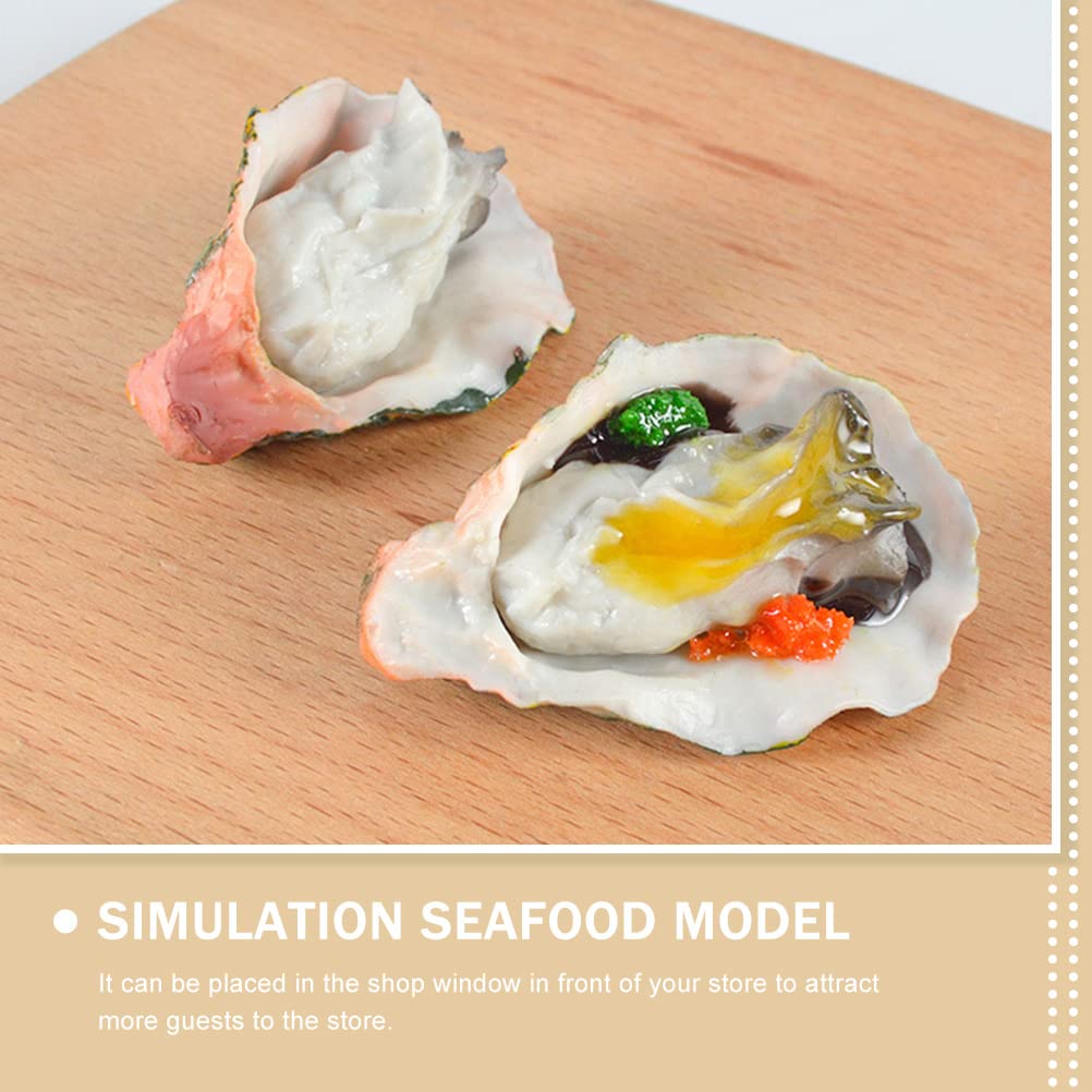 8 Modèles Réalistes D'Huîtres En PVC - Fruits De Mer Artificiels Pour Déco De Maison, Magasin, Photos Ou Projets Créatifs - 12