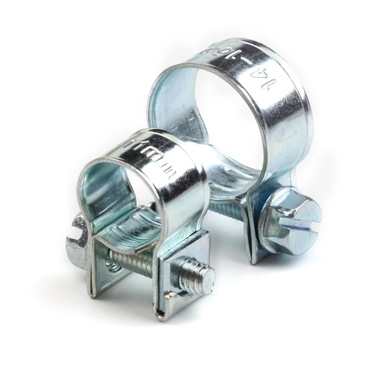 Generisch 135/60 Stück Schlauchschellen Doppelohrschellen 8–18 mm Schneckengetriebe Kraftstoff-Wasserschlauchschellen Clips Schlauch-Kraftstoffschellen Sortimentssatz(60pcs)