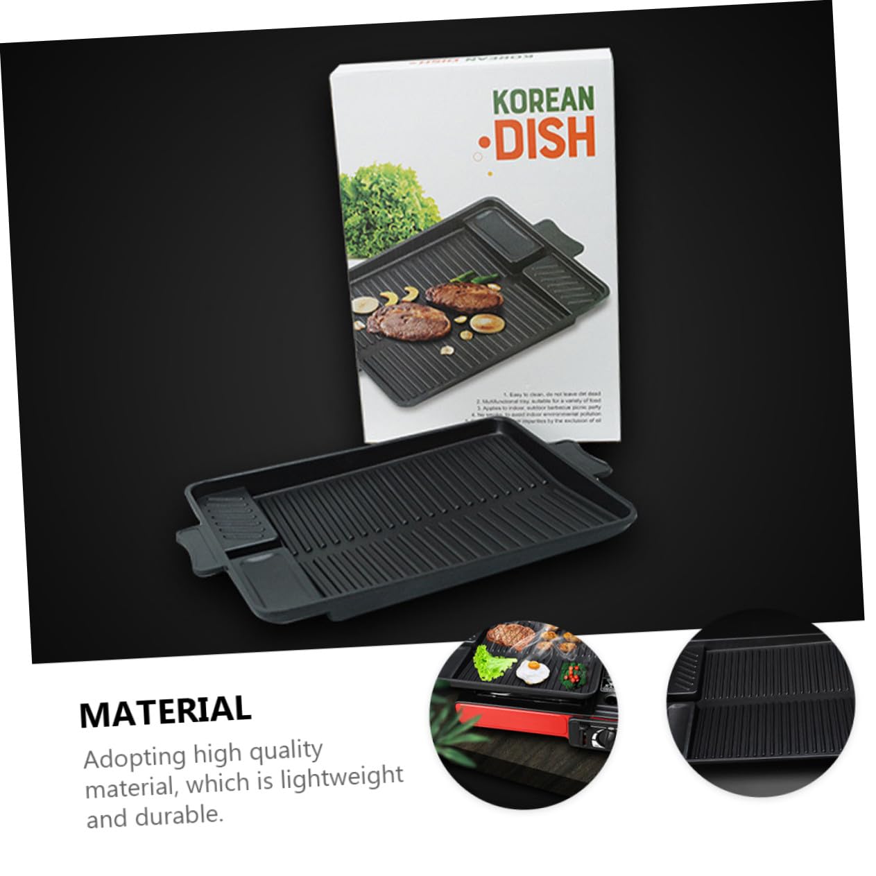 Bandeja Rectangular Antiadherente para Barbacoa con Orificios de Drenaje Plancha de Cocina al Aire para Asados y Pizzas Utensilio Resistente para Parrilla
