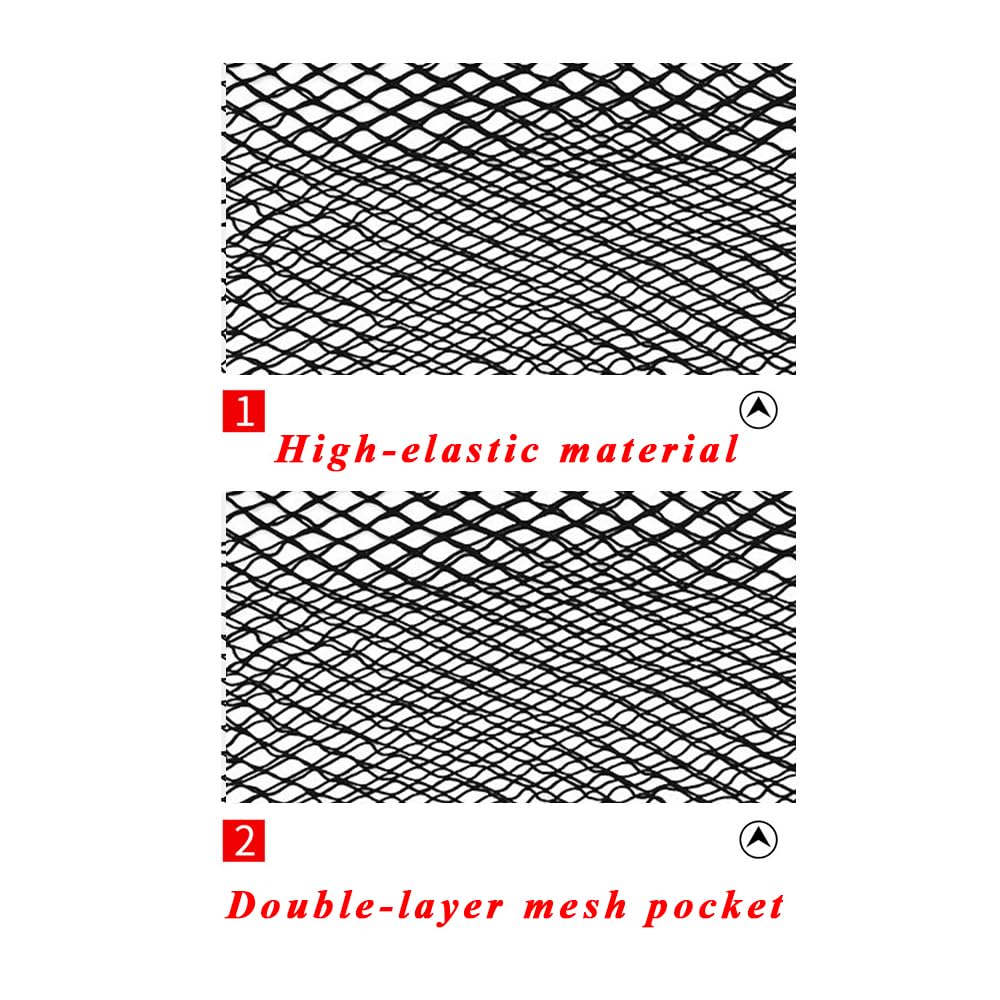 Filet De Coffre Voiture pour Hyundai i30 (FD GD PD 2007-2025 2026),Organisateur De Coffre À Double Couche avec Bordure Large,Maille Élastique pour Ranger Bagages Et Objets Divers,S
