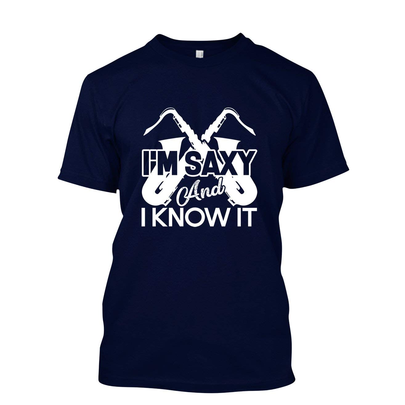 Saxophone I'm Saxy and I Know It Shirts, Short Sleeve T Shirt Design