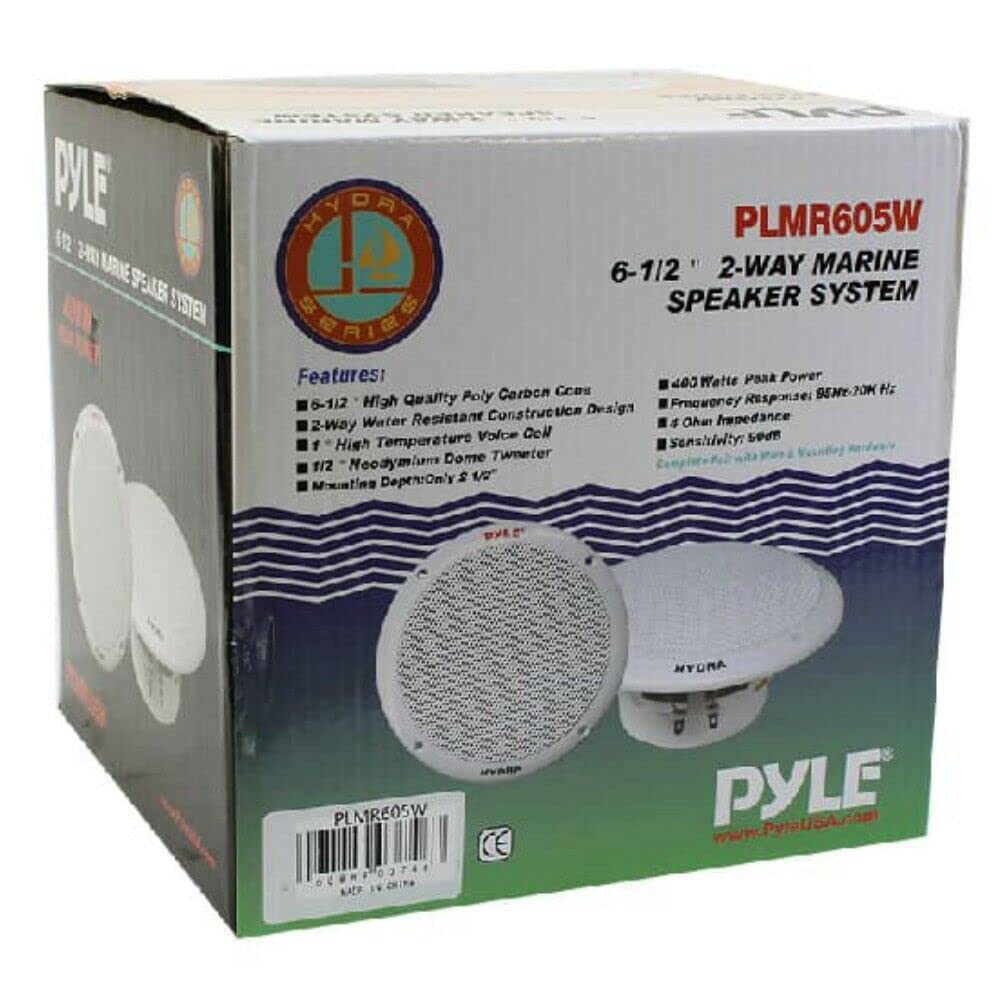 GK SOUND 2 PLMR605W Altavoces Marinos Marinos Sistema de 2 vías 200 vatios rms 400 vatios máx. 16,5 cm 165 mm 6,5" de diámetro Blanco Impermeable Piscina Barco Hotel, par