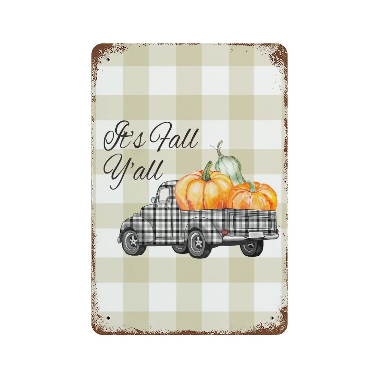 Panneau automne en métal pour décorer votre jardin et accueillir vos invités avec charme