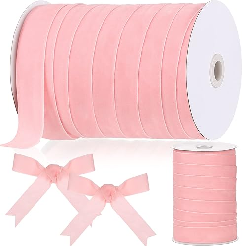 Miniatura 173 de Chuangdi 3/8 pulgadas, 60 yardas, cinta de terciopelo azul verde azulado de Navidad, cintas anchas de terciopelo vintage para adornos de árbol