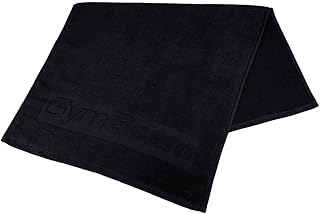 GymBeam Fitness Handtuch (50x90 cm) - Sporthandtuch fürs Fitnessstudio aus hochwertiger Baumwolle (100%), saugfähig, antibakteriell, antistatisch, schnell trocknend, weich (Black, 2er Pack)