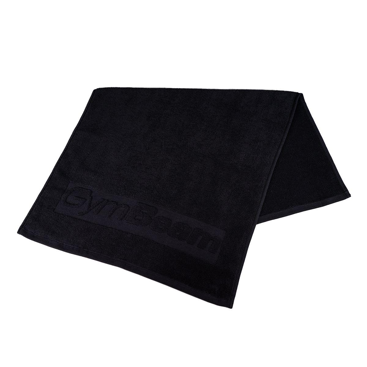 GymBeam Fitness Handtuch (50x90 cm) - Sporthandtuch fürs Fitnessstudio aus hochwertiger Baumwolle (100%), saugfähig, antibakteriell, antistatisch, schnell trocknend, weich (Black, 1er Pack)