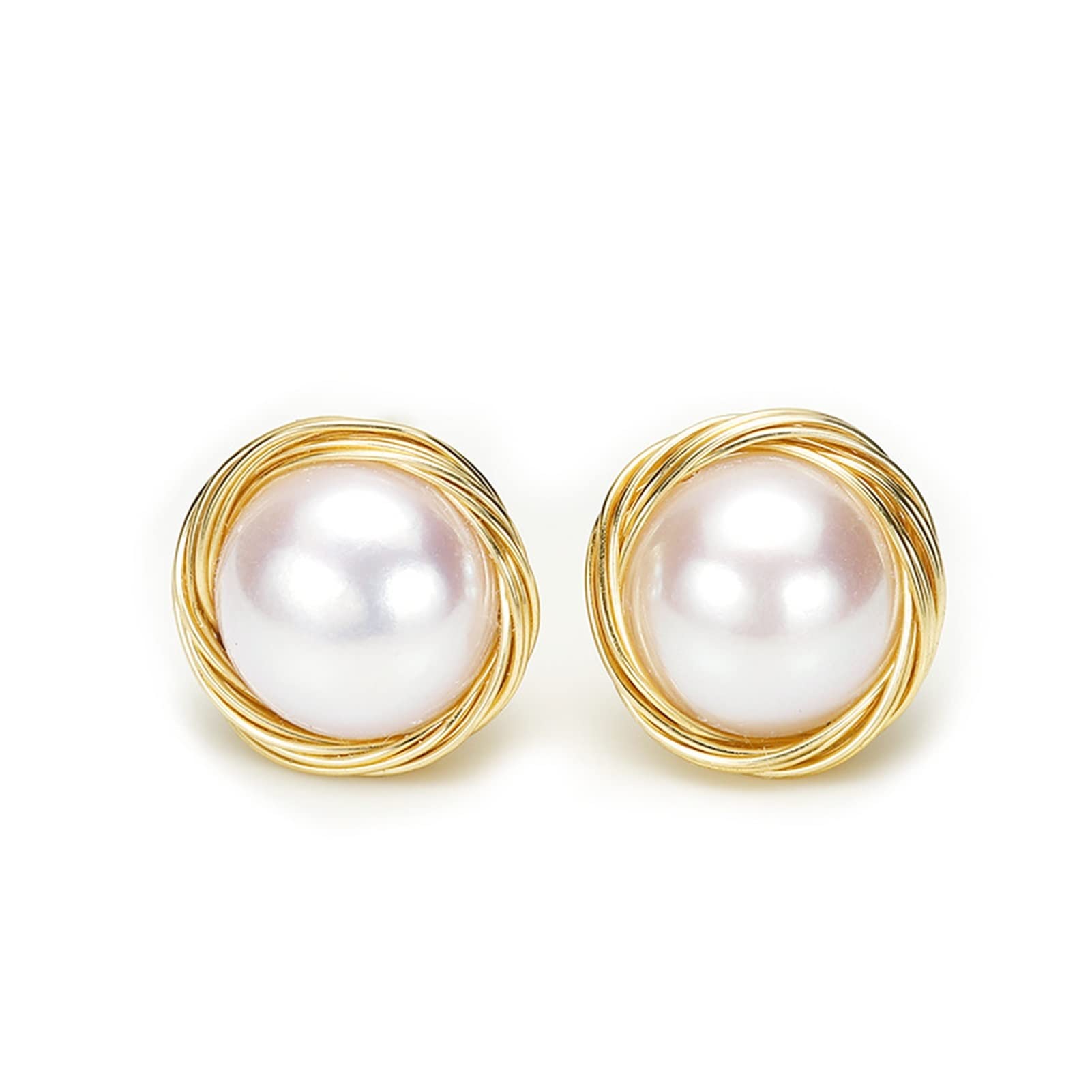 Boucles d'oreilles perles d'eau douce véritables, le cadeau d'anniversaire idéal en argent - 5