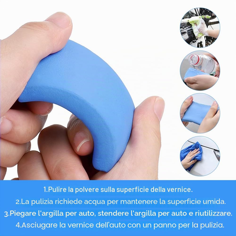 Auto Clay Bar, 2pcs 100g Clay Bar per Pulizia Auto, Barra di Argilla per Auto, Magic Clay Bar, Detailing auto argilla bar, per Cura della Vernice Auto,Pulizia Dei Cerchioni,Lucidatura dei Vetri