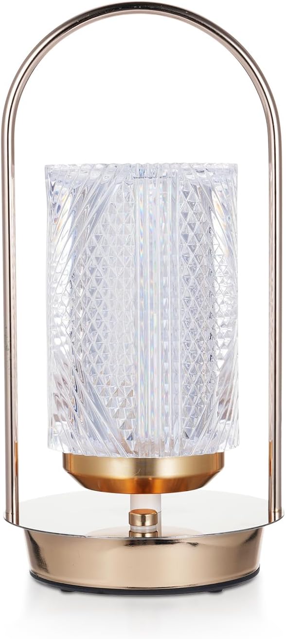 Portable Acrylic Crystal Night Light for Sleeping and Decorating, Suitable for Bedrooms and Bedside Lamps. Features Include Threecolor Temperature Adjustment and Unlimited