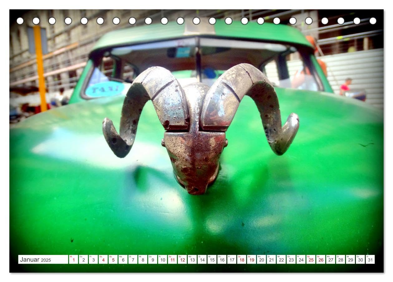 Tierische Oldtimer - Markante Kühlerfiguren (Tischkalender 2025 DIN A5 quer), CALVENDO Monatskalender: Tierfiguren auf der Kühlerhaube von Oldtimern (CALVENDO Mobilitaet)