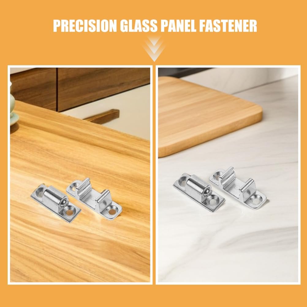 4 Sets Range Hood Glass Panel Fastener: Universal Metal Latches - Easy Installation Latches Compatible with Multiple Brands