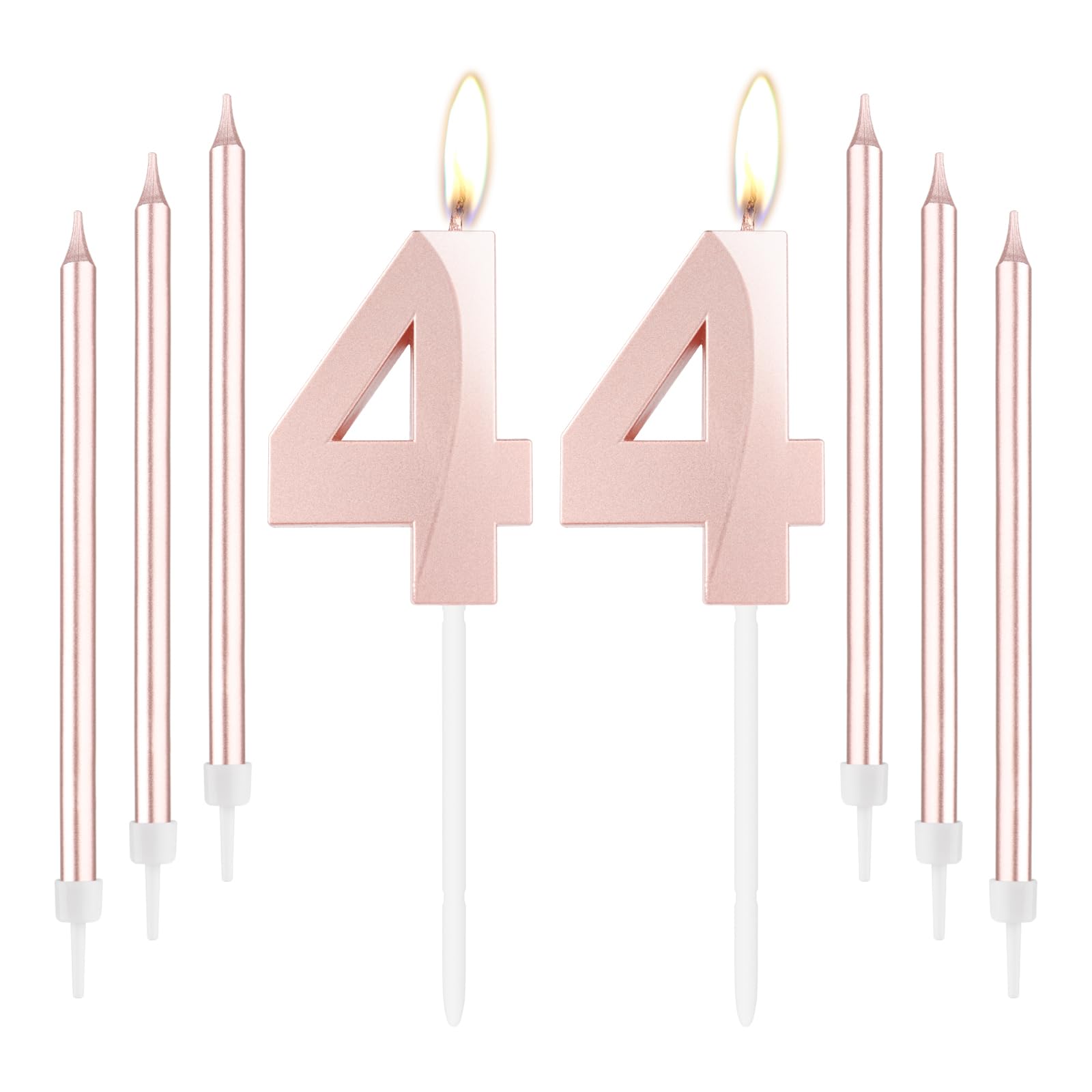 44 Anni Di Compleanno. Numero Con Candela Festosa Per Torta Di Compleanno Illustrazione Vettoriale - Illustrazione di congratulazione, fumetto: 81156719