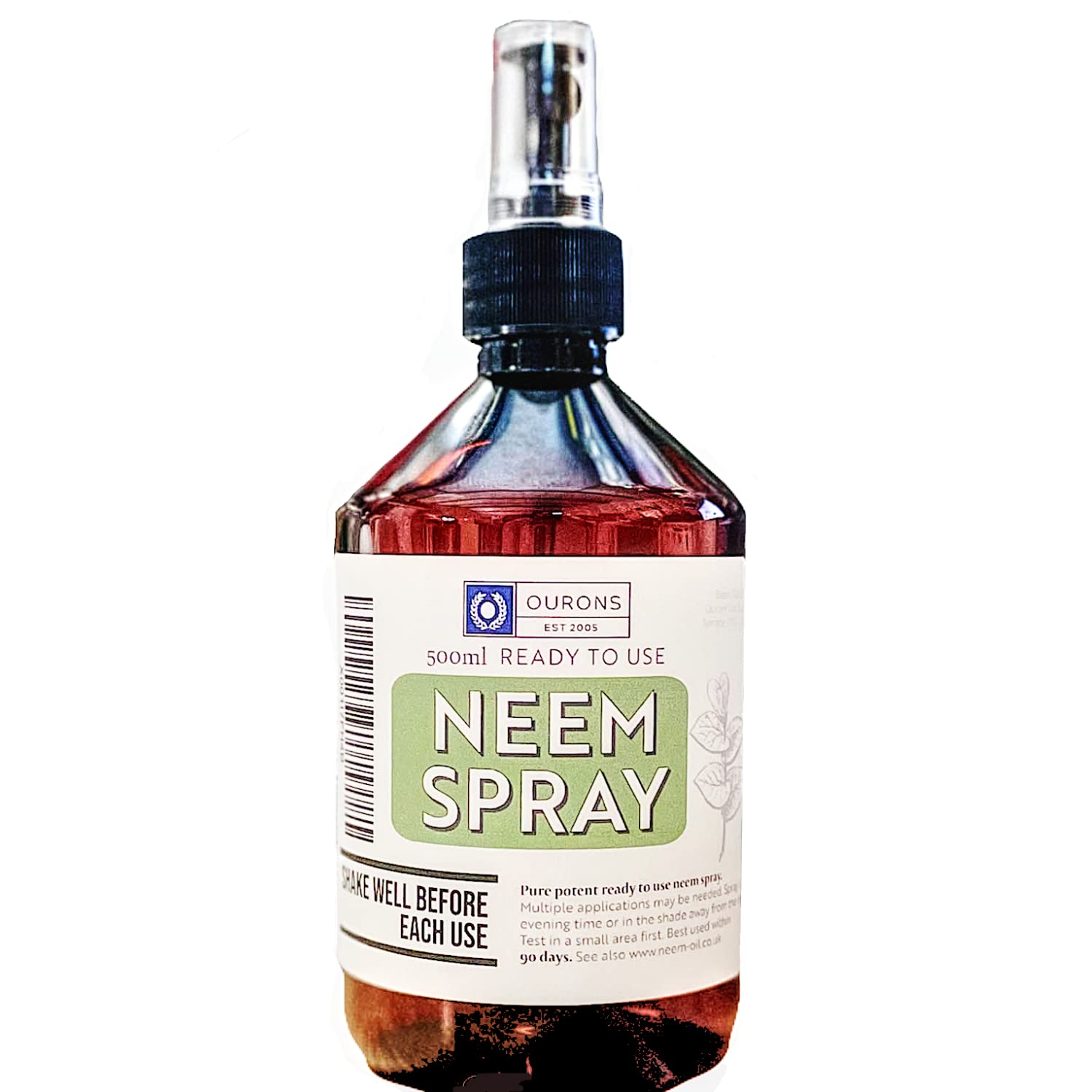 Ready to Use Neem Spray for Healthy Plants & Organic Gardening Plant Care - 500ml Bottle Ready Mixed
