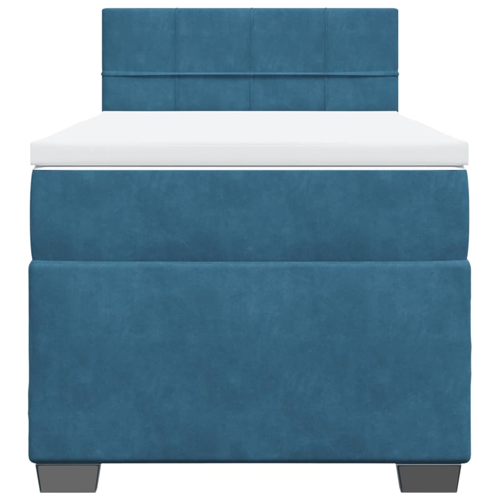 Boxspringbett mit Matratze Dunkelblau 90x190 cm Bett Boxspringbett Bett Mit Matratze Polsterbett Schlafzimmer MöBel Samt - 3286202